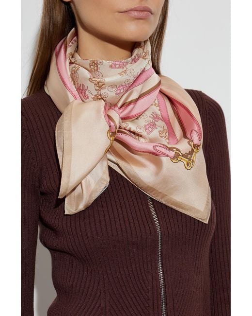 COACH Pink Silk Scarf