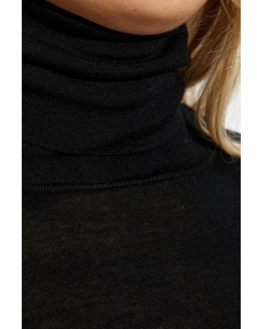 Max Mara Black Wool Turtleneck 'saluto',