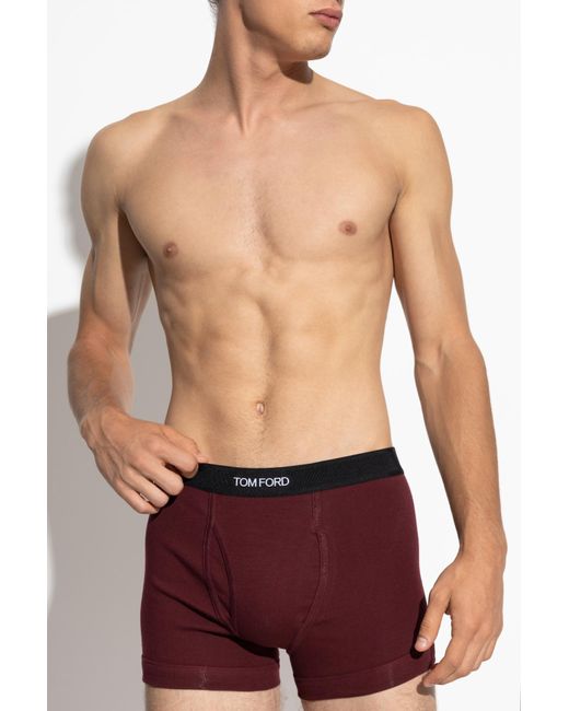 Tom Ford Red Boxers With Logo for men