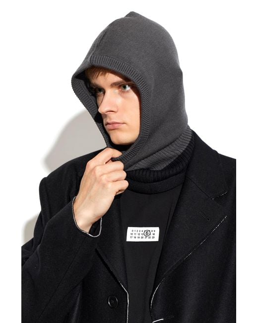 MM6 by Maison Margiela Black Balaclava for men