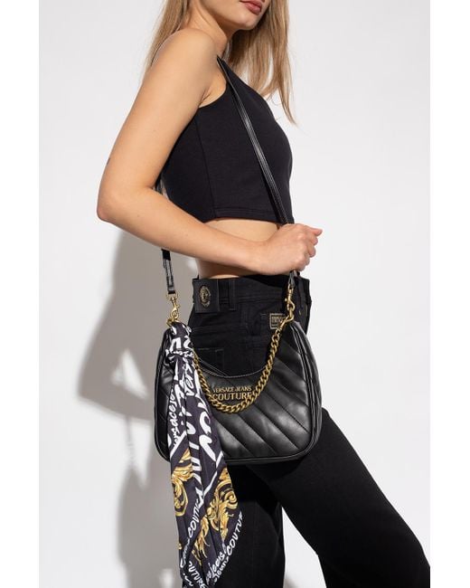 Versace Jeans Couture Quilted Hobo Bag in Black Lyst
