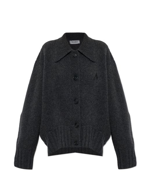 The Attico Blue Cardigan With Collar