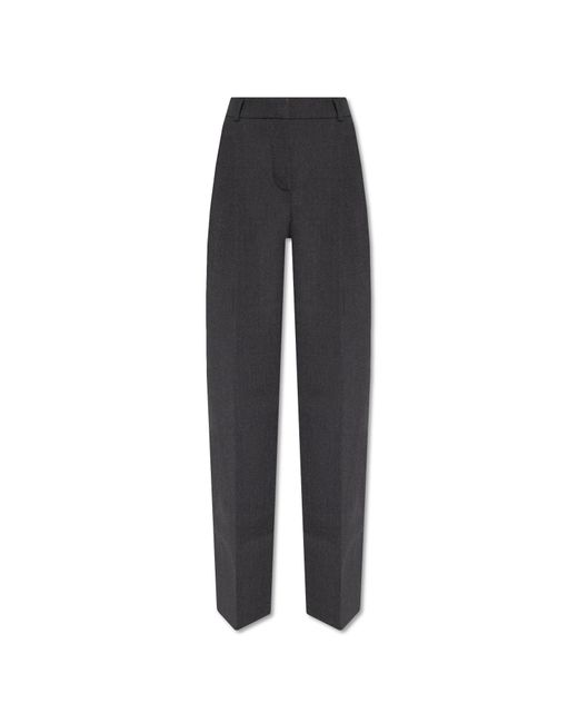 Herskind Black 'theis' Baggy Pleat-front Trousers,