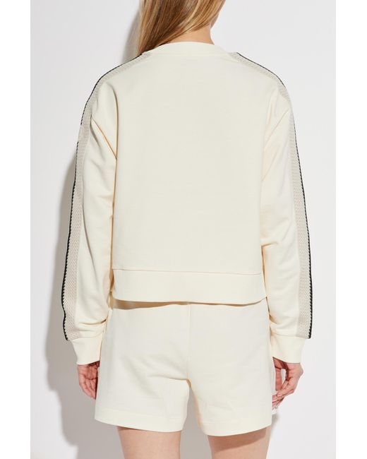 Moncler White Sweatshirt With Insert