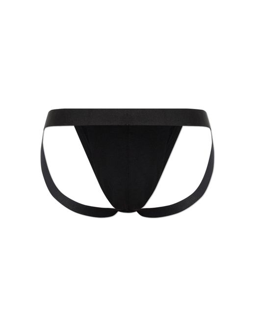 Vetements Black Cotton Jockstraps for men