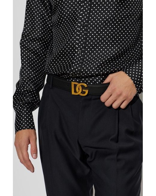 Dolce & Gabbana Black Belt With Logo for men