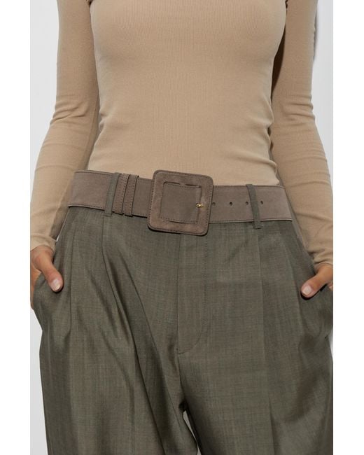 Fabiana Filippi Gray Suede Belt