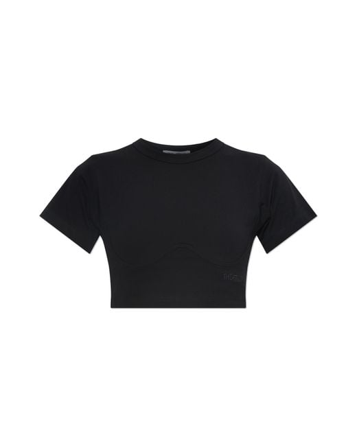 The Attico Black Short Top