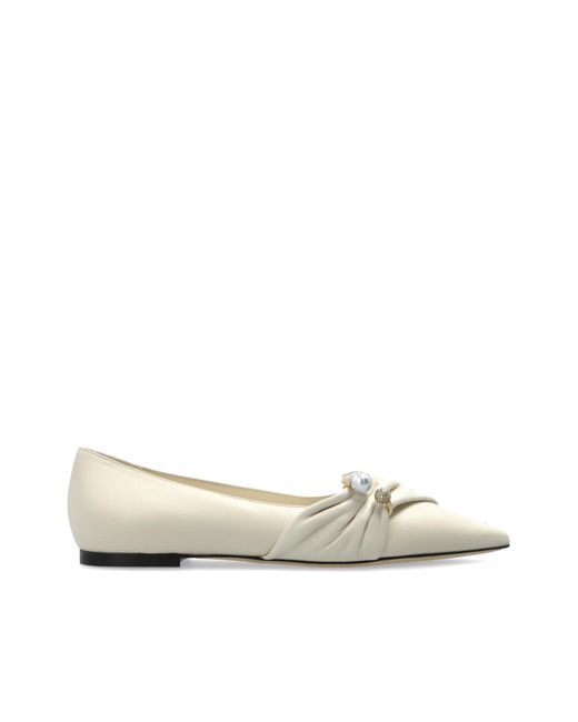 Jimmy Choo White Ballerina 'Rafi'