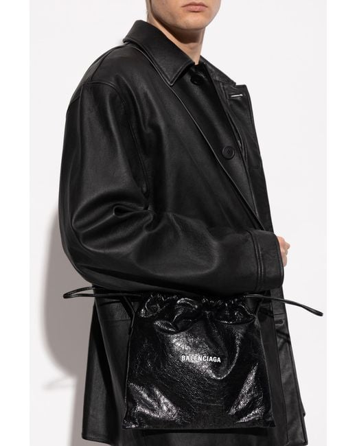 Balenciaga Black Leather Shoulder Bag