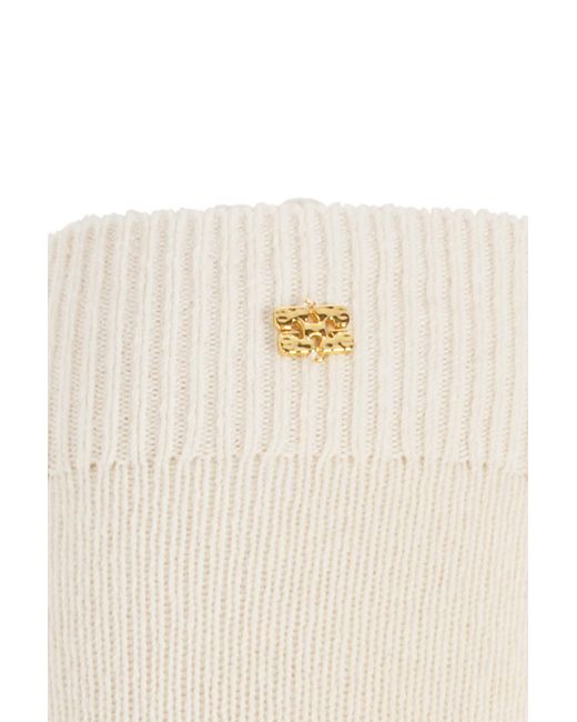 Ganni White Wool Socks