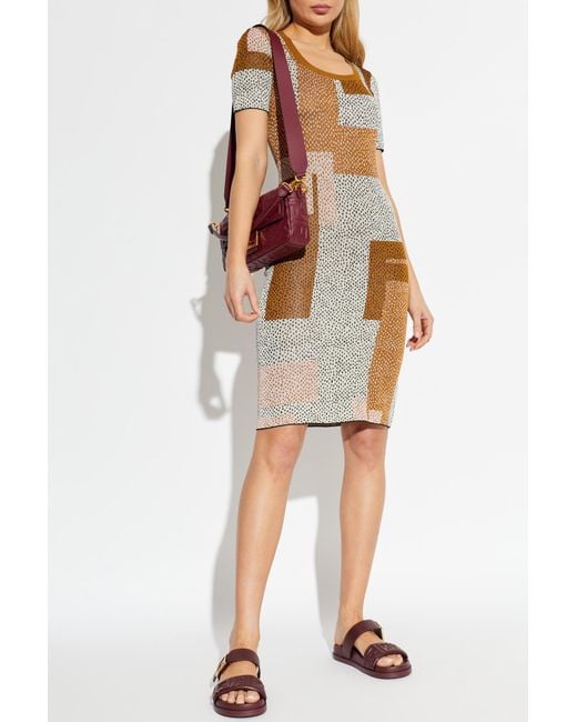 Fendi Brown Patterned Dress