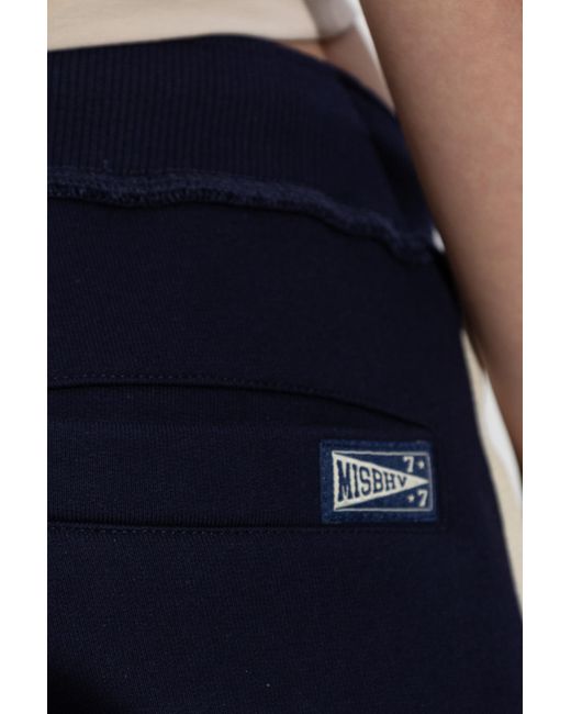 M I S B H V Blue Sweatpants With Logo