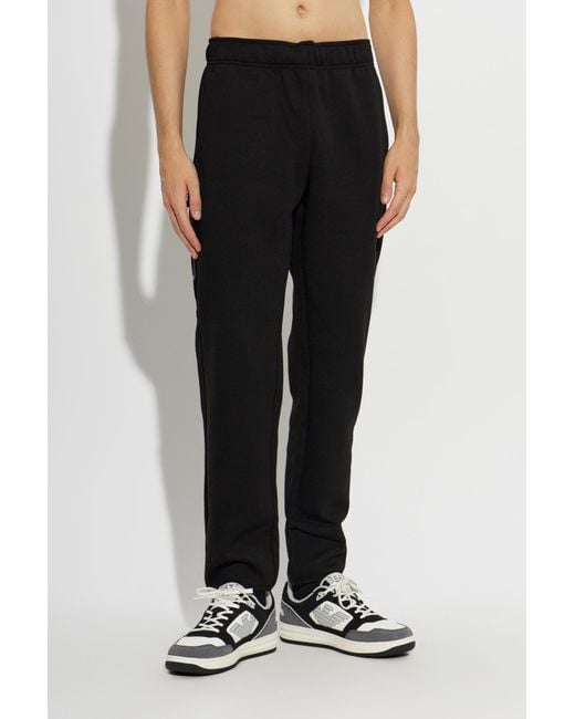 EA7 Black Sweatpants With Printed Logo for men