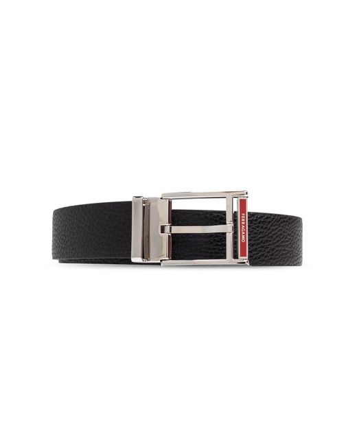Ferragamo Black Double-Sided Belt for men