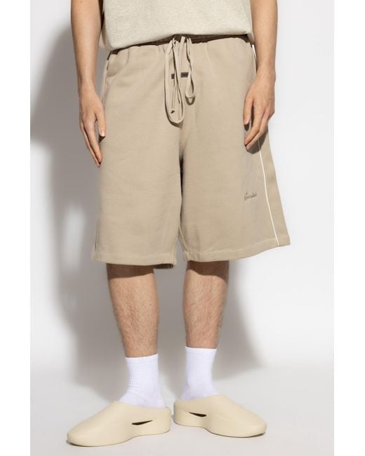 Fear Of God Natural Sweat Shorts With Side Stripes for men