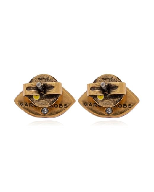 Marc Jacobs Brown Brass Earrings