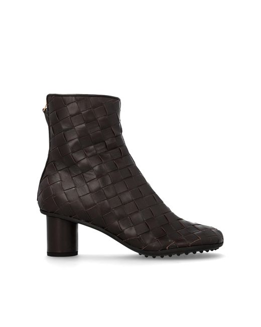 Bottega Veneta Brown Heeled Ankle Boots 'Atomic'