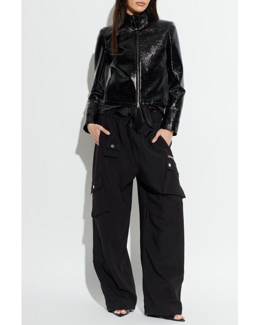 Courreges Black Jacket With Logo