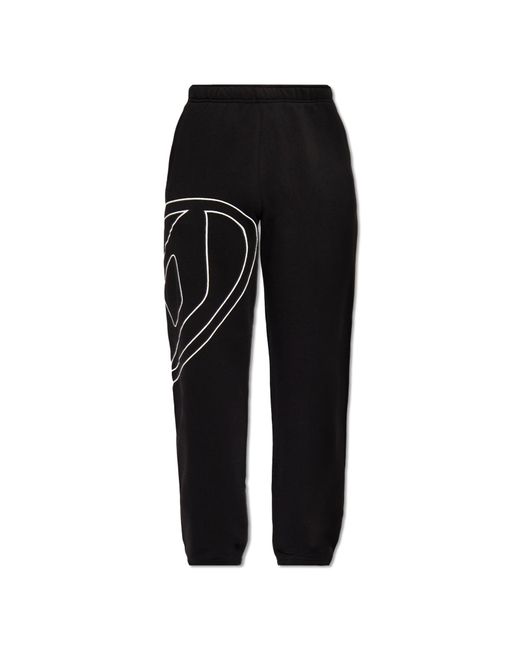 DIESEL Black 'P-Marky-Megoval-D' Sweatpants for men