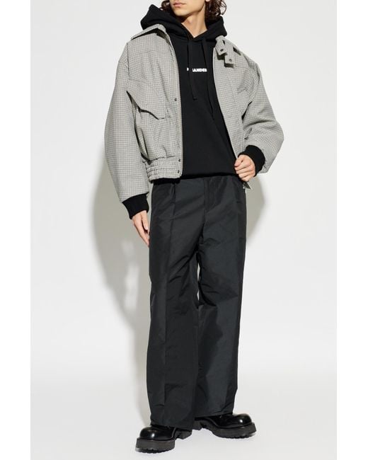 Jil Sander Black Hoodie for men