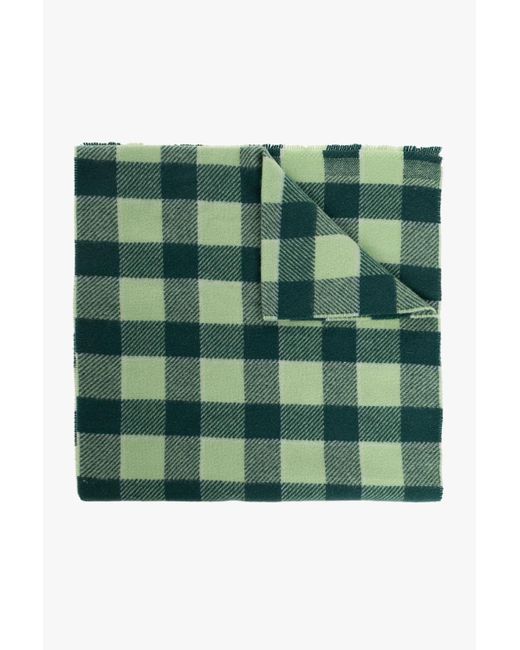 Acne Green Checked Scarf