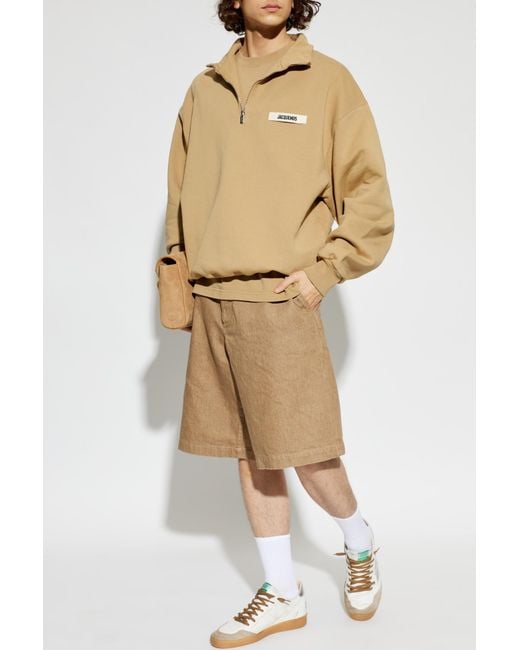 Jacquemus Natural Sweatshirt With Logo for men