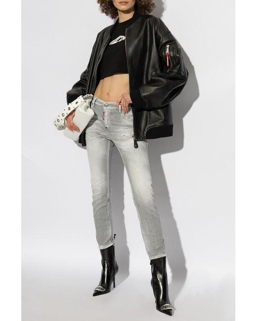 DSquared² Black Sleeveless Cropped Top