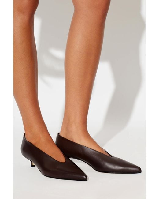 Aeyde Brown 'Clara' Heeled Shoes