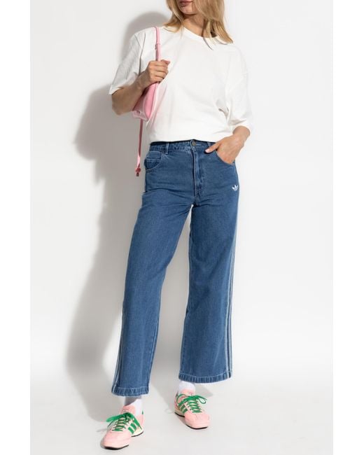 Adidas Originals Blue Jeans With Logo