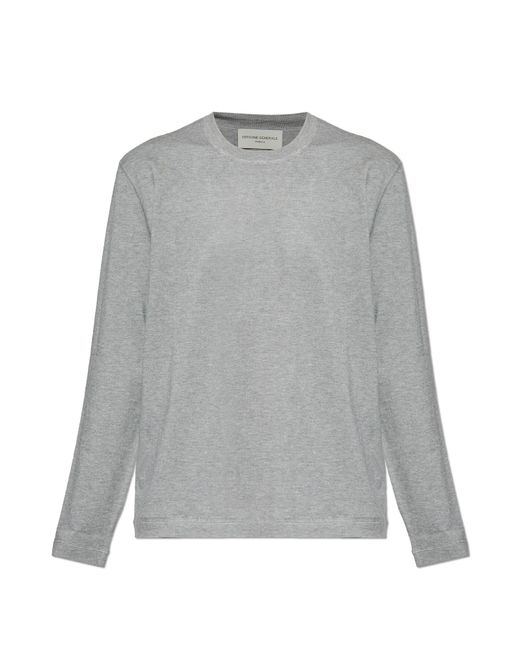 Officine Generale Gray T-Shirt Finished With Wool for men