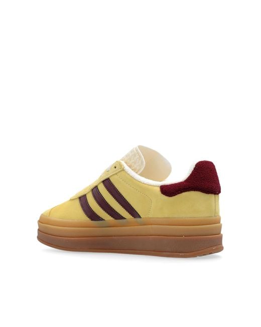 Adidas Originals Yellow Platform Sport Shoes 'gazelle Bold',