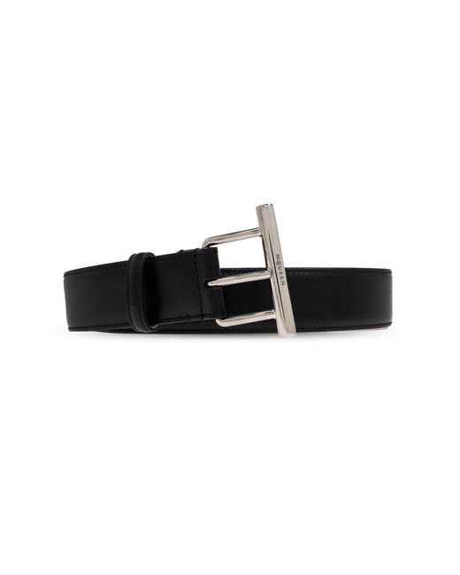 McQueen Black Leather Belt