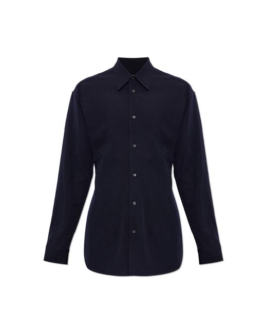 Jil Sander Blue Wool Shirt for men