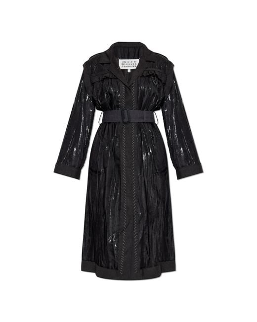 Maison Margiela Black Dress Made Of Combined Fabrics