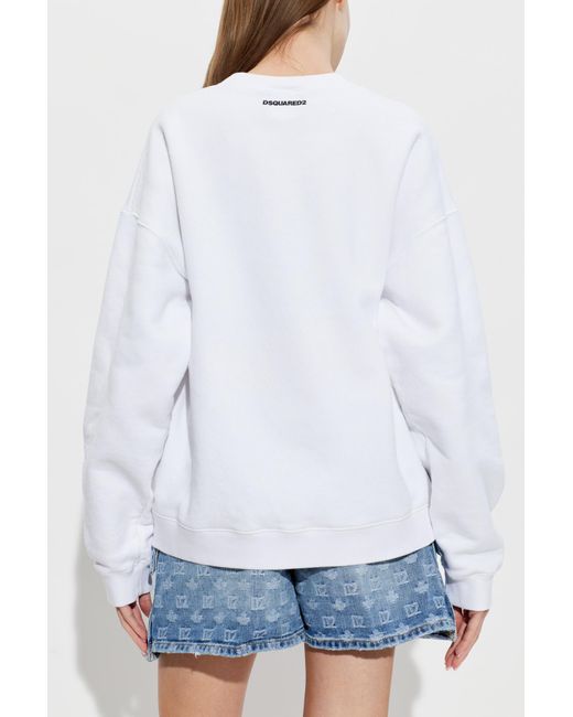 DSquared² White Sweatshirt With Patch