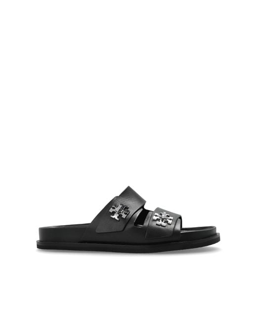 Tory Burch Black Leather Slides