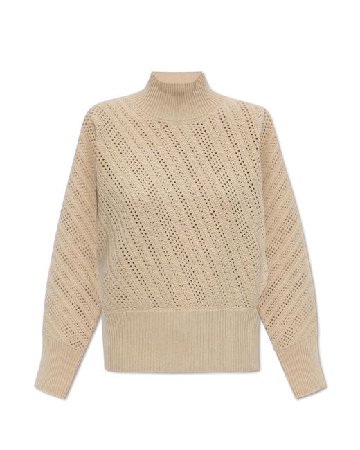 Fendi Natural Sweater With Stand-Up Collar
