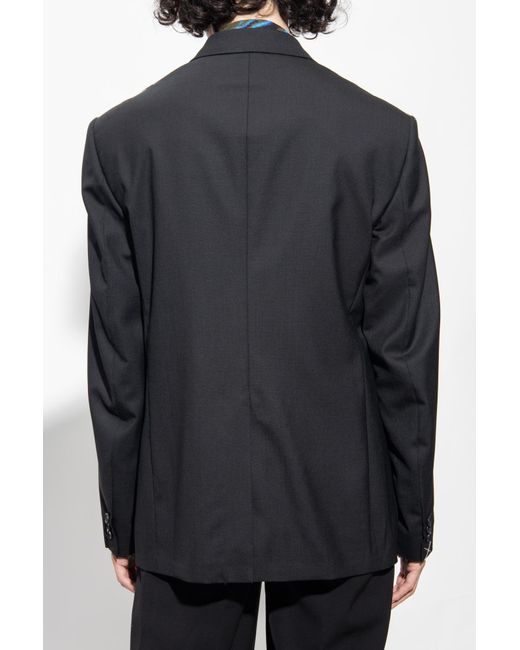 Versace Black Single-Breasted Blazer for men