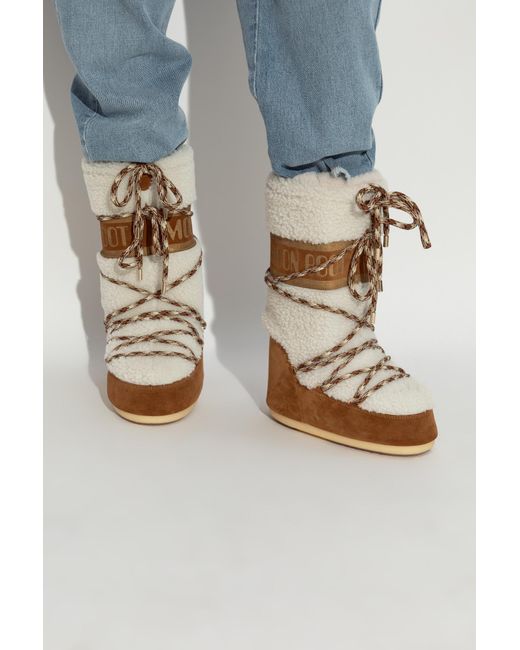Moon Boot White Snow Boots Icon Shearling