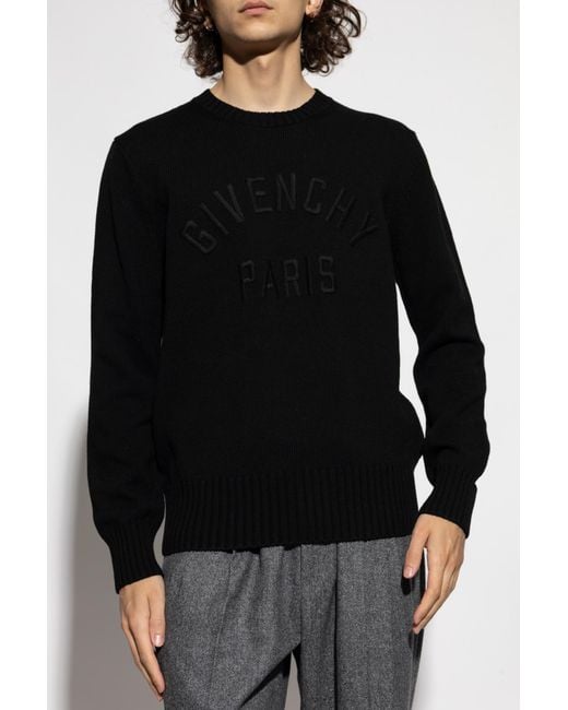 Givenchy Black Sweater With Logo for men