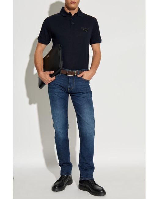 Emporio Armani Blue "Regular Fit" Jeans for men