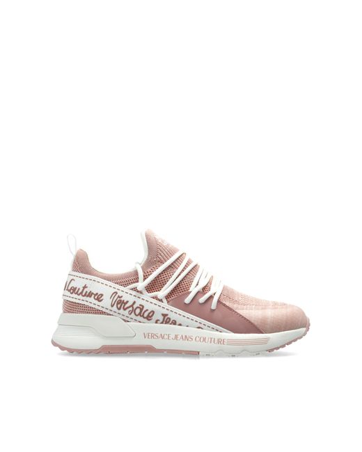 Versace Jeans Couture Pink Sneakers With Logo