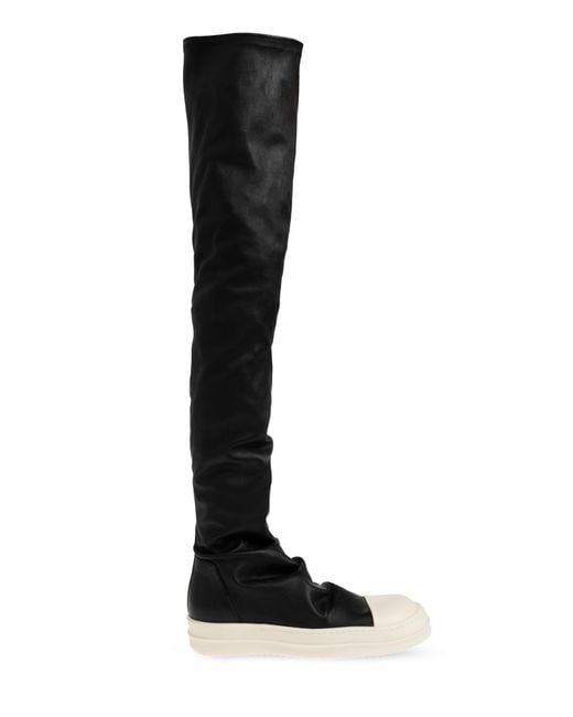 Rick Owens Black 'High Stocking Sneaks' Boots