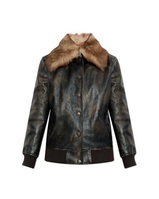 Dolce & Gabbana Black Dolce & Gabbana Leather Jacket