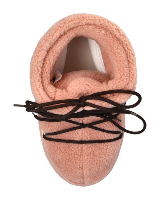 Moon Boot Pink Snow Boots 'Icon Low Fleece'