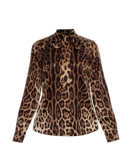 Dolce & Gabbana Brown Silk Shirt