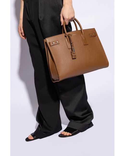Saint Laurent Brown 'sac De Jour Large' Shoulder Bag, for men