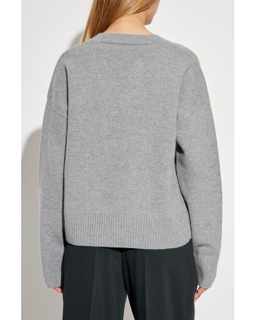 AMI Gray Sweater With Logo
