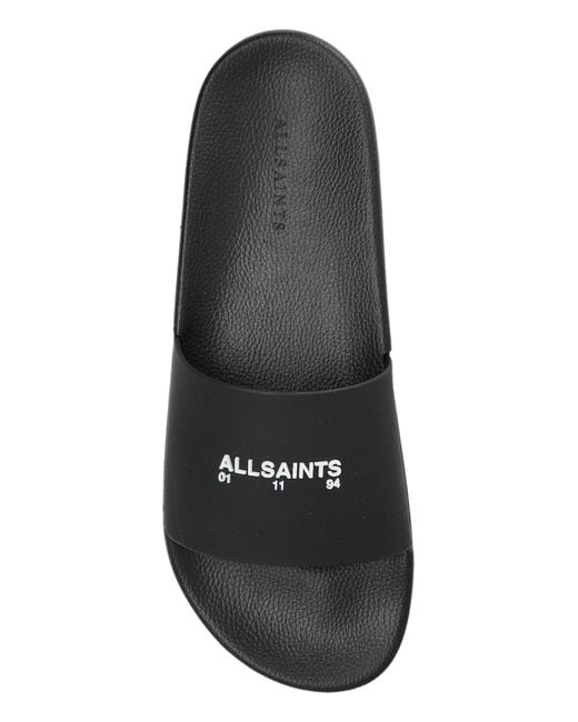 AllSaints White 'Date' Slides for men